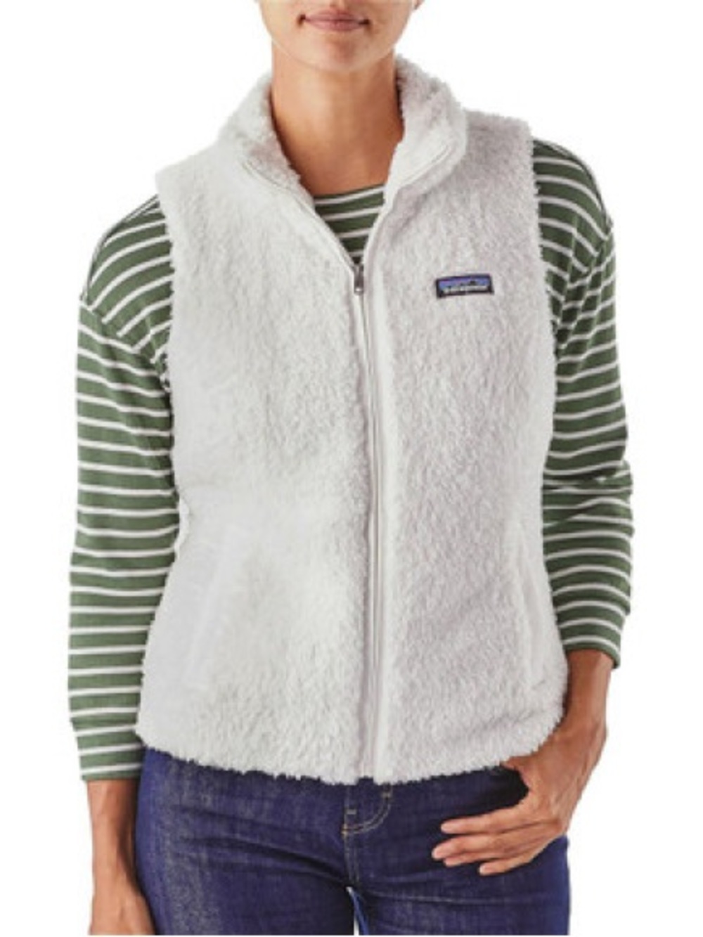 Patagonia Los Gatos Furry Vest in White